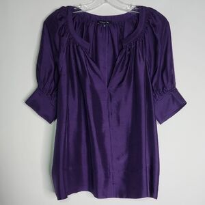 SOEUR Prima Purple Silk Blouse